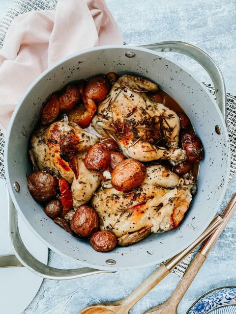 Creamy Roasted Cornish Hen Dinner
